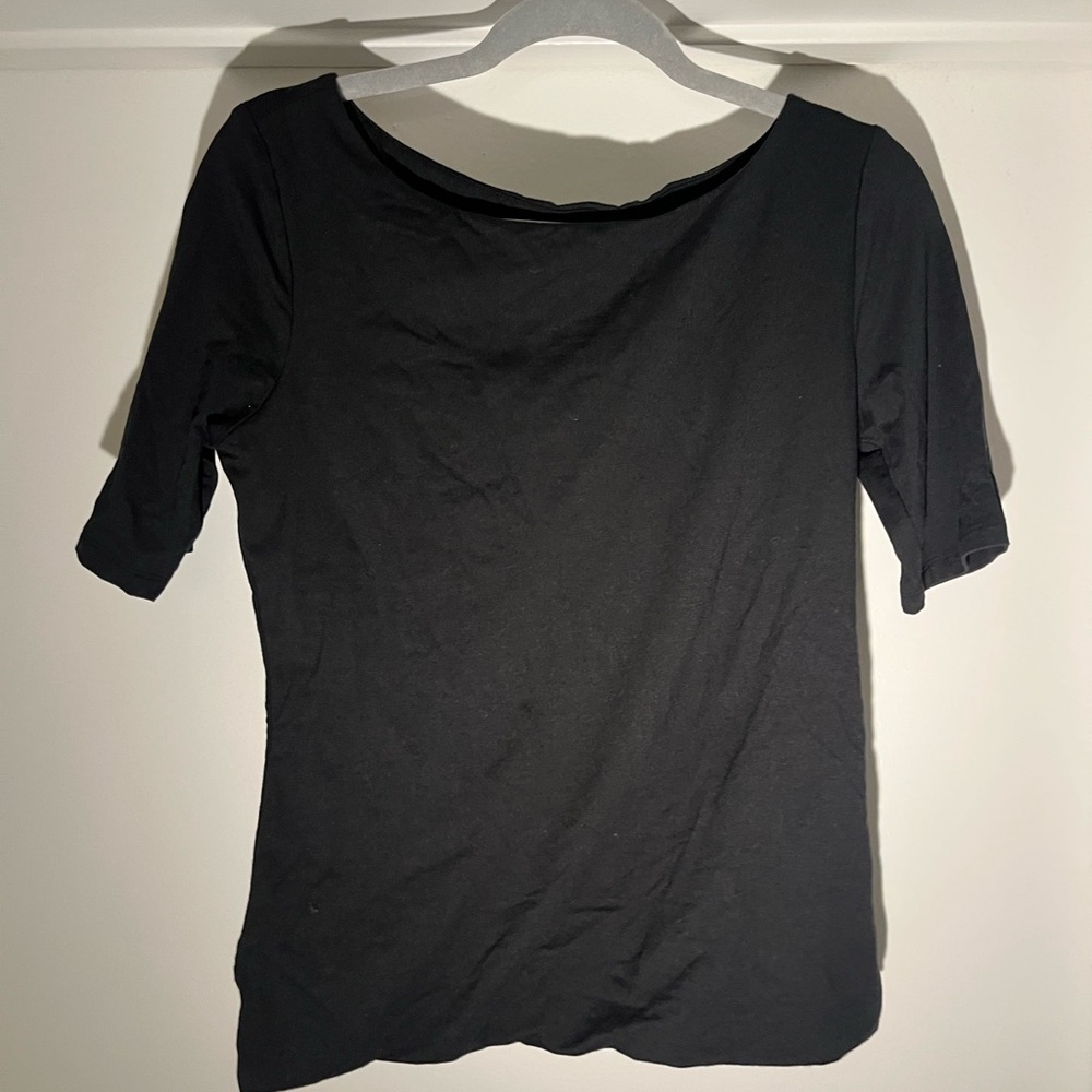 Banana Republic Black Fitted Soft Stretch Short Sleeve Tee